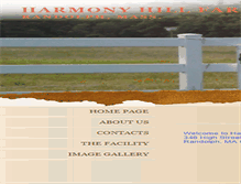 Tablet Screenshot of adamsharmonyhillfarm.com